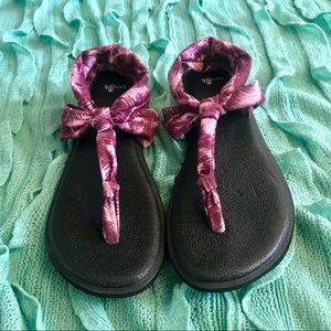 Sanuk Palm Yoga Sling Pink Palm Sandals